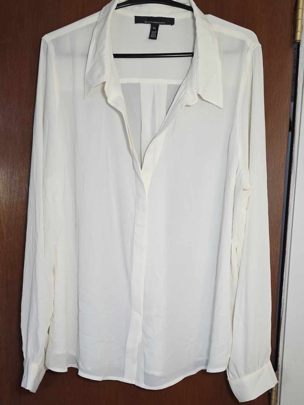 WHBM Button-Up Ivory Shirt